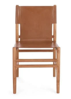 New Bizzotto SEDIA IN PELLE COGNAC - CAROLINE