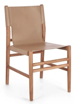 Discount Bizzotto SEDIA IN PELLE TORTORA - CAROLINE