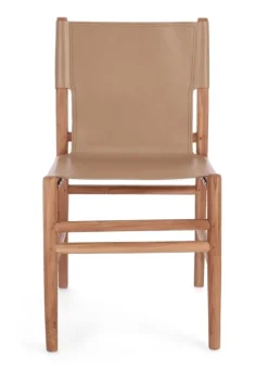 Discount Bizzotto SEDIA IN PELLE TORTORA - CAROLINE