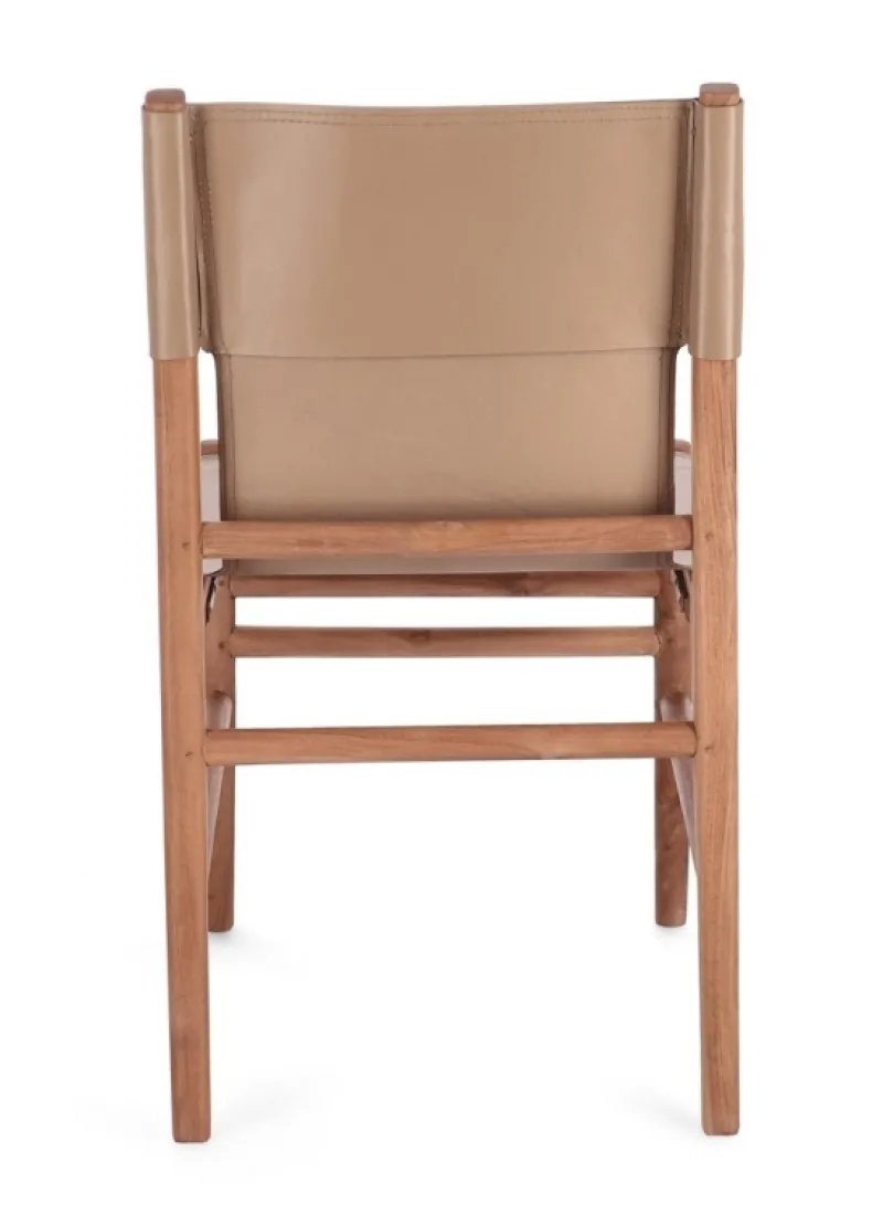 Discount Bizzotto SEDIA IN PELLE TORTORA - CAROLINE