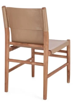 Discount Bizzotto SEDIA IN PELLE TORTORA - CAROLINE