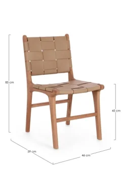 Best Bizzotto SEDIA IN PELLE TORTORA - JOANNA