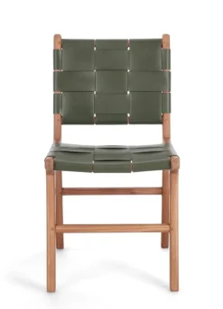 Outlet Bizzotto SEDIA IN PELLE VERDE - JOANNA