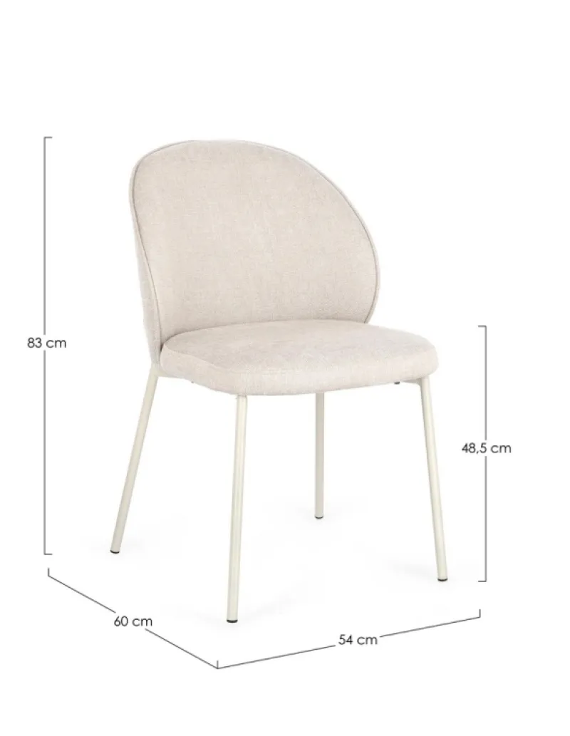 Sale Bizzotto SEDIA IN TESSUTO BEIGE - WENDY