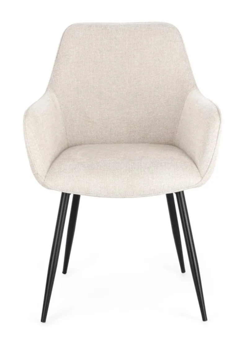 Best Bizzotto SEDIA IN TESSUTO BEIGE- CORA