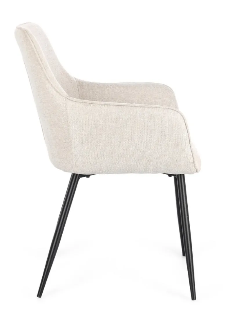 Best Bizzotto SEDIA IN TESSUTO BEIGE- CORA