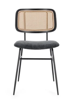 Outlet Bizzotto SEDIA IN TESSUTO GRIGIO SCURO - GLENNA