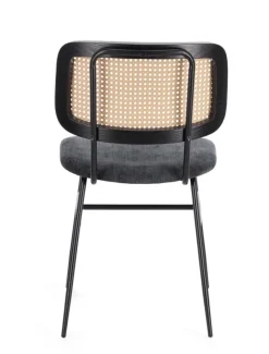 Outlet Bizzotto SEDIA IN TESSUTO GRIGIO SCURO - GLENNA
