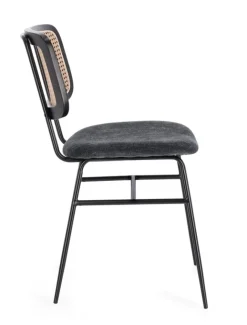 Outlet Bizzotto SEDIA IN TESSUTO GRIGIO SCURO - GLENNA