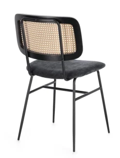 Outlet Bizzotto SEDIA IN TESSUTO GRIGIO SCURO - GLENNA