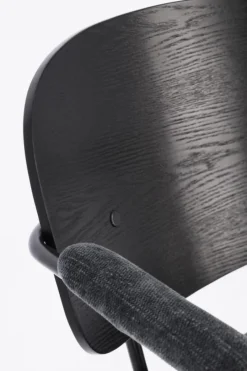 Hot Bizzotto SEDIA IN TESSUTO GRIGIO SCURO - SIENNA