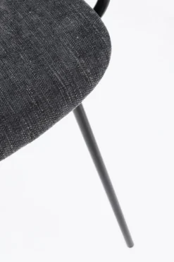 Hot Bizzotto SEDIA IN TESSUTO GRIGIO SCURO - SIENNA