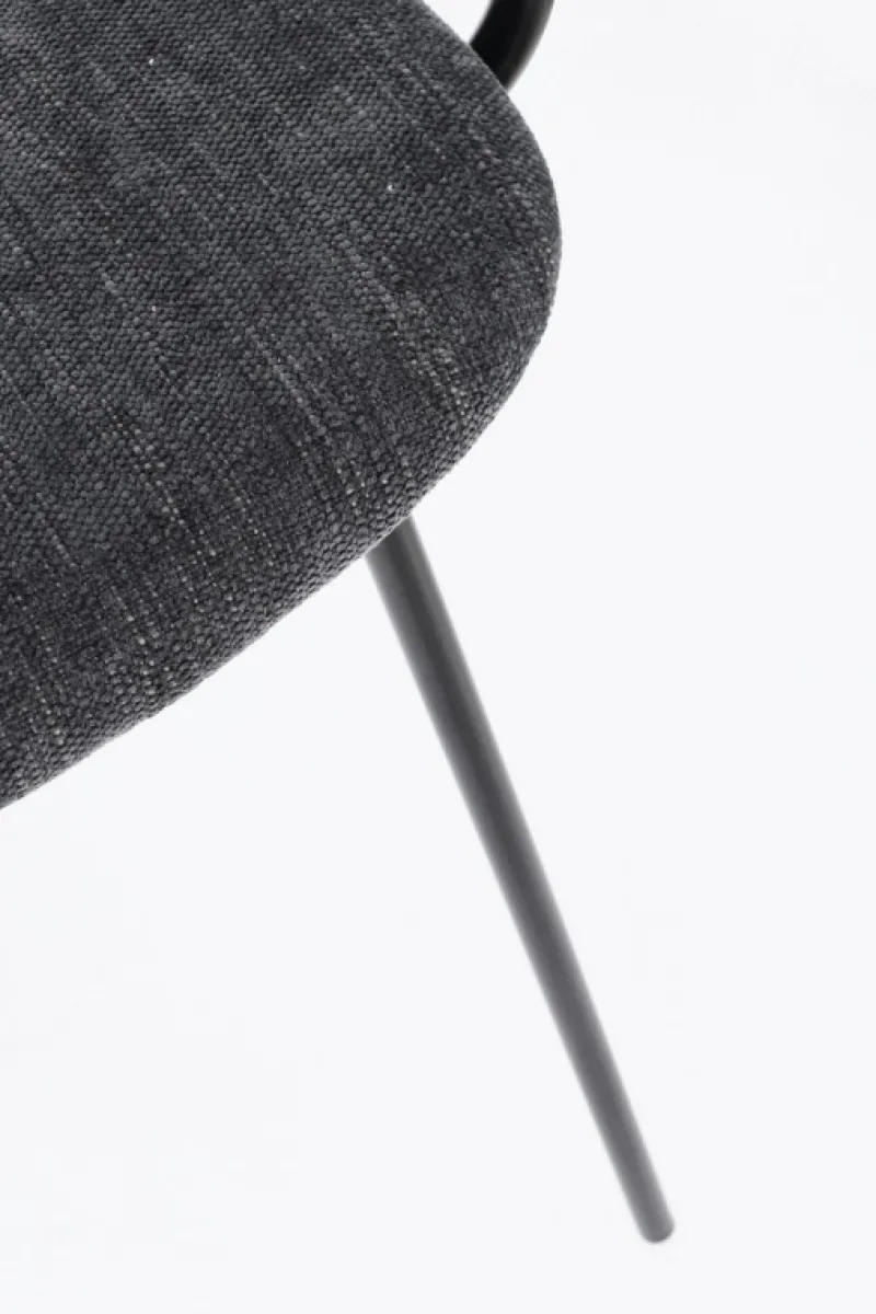 Hot Bizzotto SEDIA IN TESSUTO GRIGIO SCURO - SIENNA