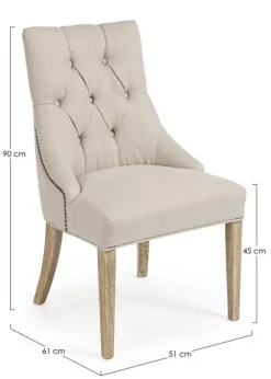 Clearance Bizzotto SEDIA IN TESSUTO NATURALE - CALLY