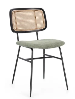 Clearance Bizzotto SEDIA IN TESSUTO VERDE - GLENNA