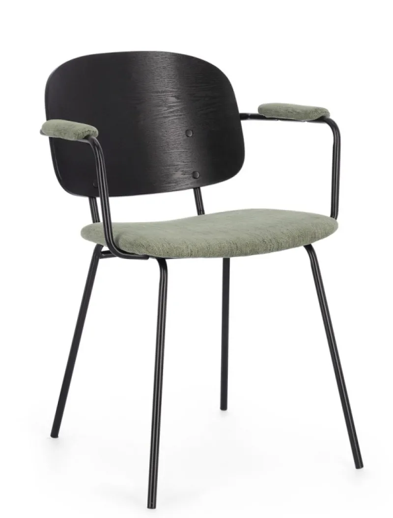 Clearance Bizzotto SEDIA IN TESSUTO VERDE - SIENNA