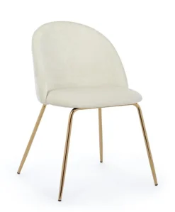 Bizzotto SEDIA IN VELLUTO BIANCO - TANYA