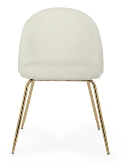 Bizzotto SEDIA IN VELLUTO BIANCO - TANYA