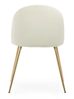 Bizzotto SEDIA IN VELLUTO BIANCO - TANYA