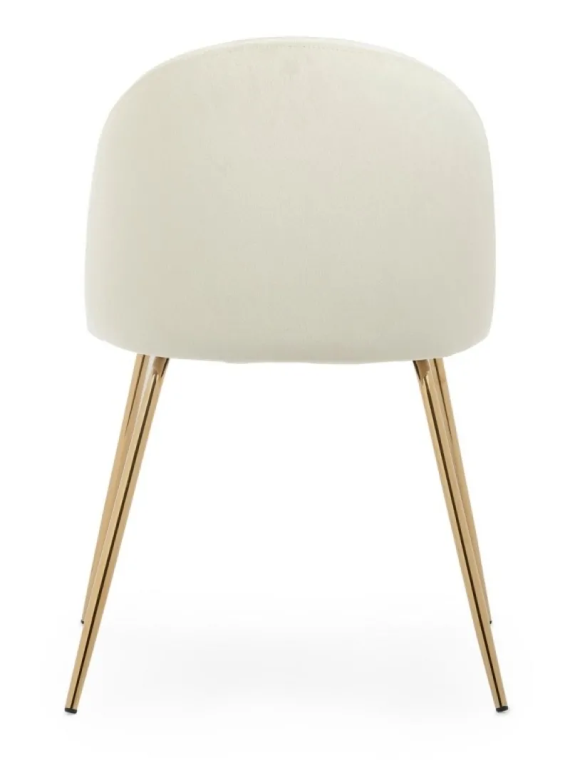 Bizzotto SEDIA IN VELLUTO BIANCO - TANYA