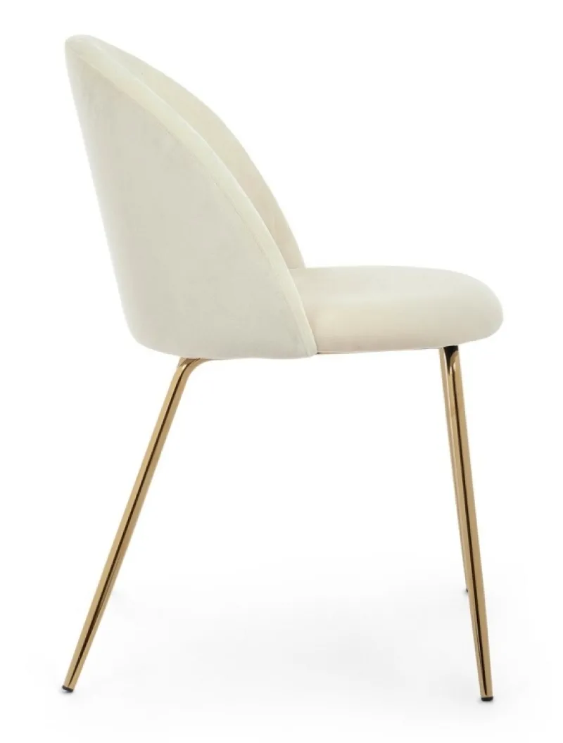 Bizzotto SEDIA IN VELLUTO BIANCO - TANYA