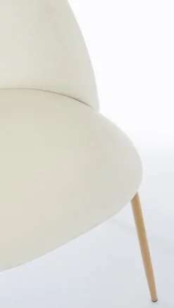 Bizzotto SEDIA IN VELLUTO BIANCO - TANYA