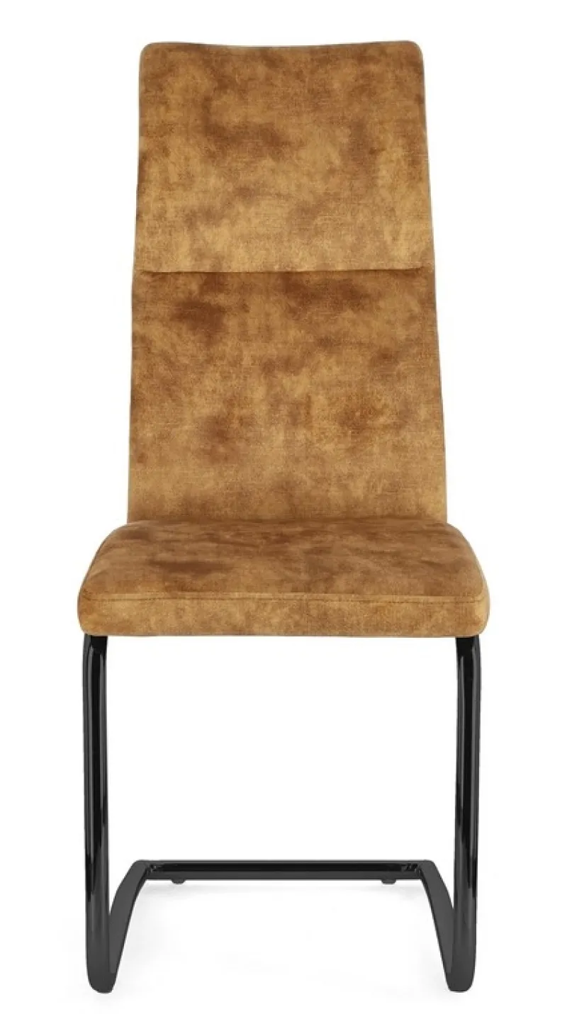 Outlet Bizzotto SEDIA IN VELLUTO GIALLO - THELMA