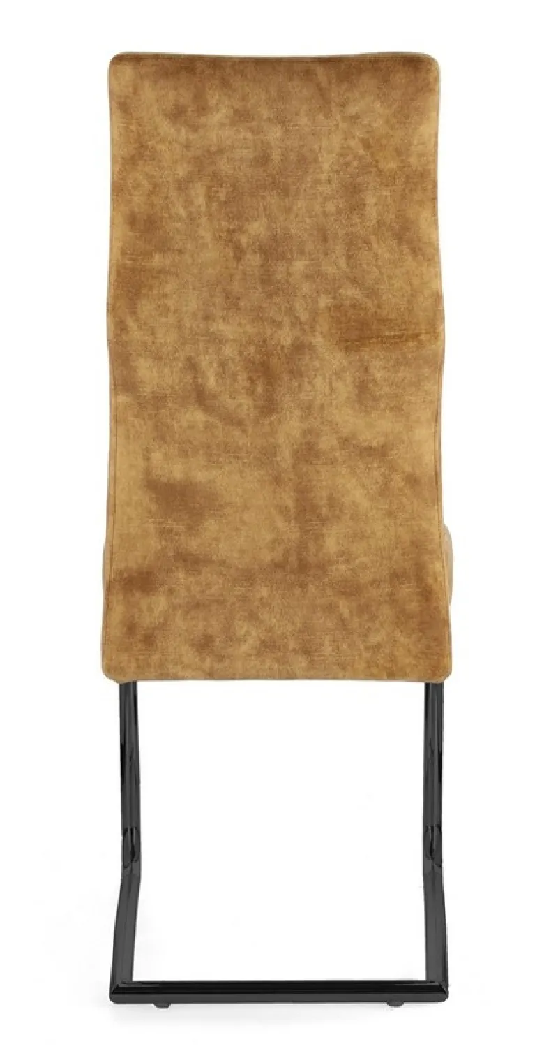 Outlet Bizzotto SEDIA IN VELLUTO GIALLO - THELMA