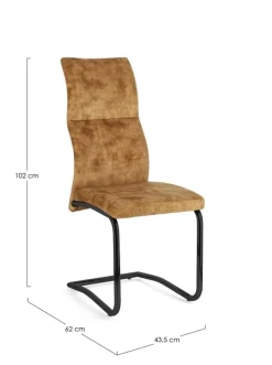 Outlet Bizzotto SEDIA IN VELLUTO GIALLO - THELMA