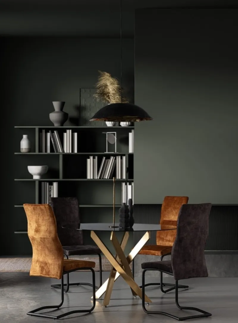 Outlet Bizzotto SEDIA IN VELLUTO GIALLO - THELMA