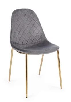 Online Bizzotto SEDIA IN VELLUTO GRIGIO SCURO - TERRY