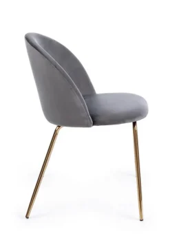 Online Bizzotto SEDIA IN VELLUTO GRIGIO SCURO - TANYA