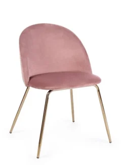 Online Bizzotto SEDIA IN VELLUTO ROSA - TANYA