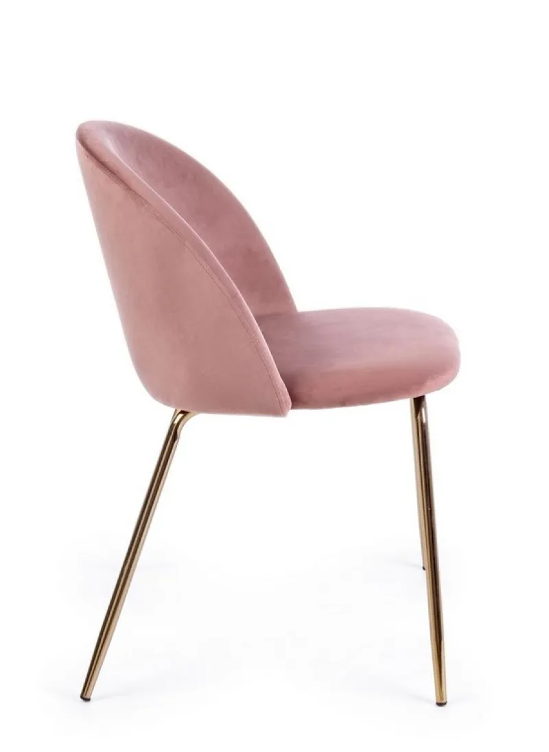Online Bizzotto SEDIA IN VELLUTO ROSA - TANYA