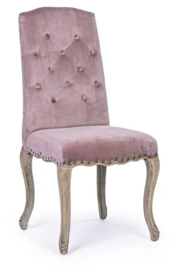 Outlet Bizzotto SEDIA IN VELLUTO WOODROSE - DIVA