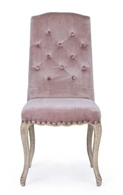 Outlet Bizzotto SEDIA IN VELLUTO WOODROSE - DIVA