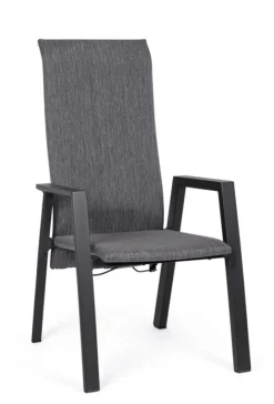 Hot Bizzotto SEDIA RECLINABILE IN ALLUMINIO ANTRACITE JX55 - ETHAN