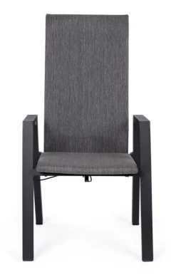 Hot Bizzotto SEDIA RECLINABILE IN ALLUMINIO ANTRACITE JX55 - ETHAN
