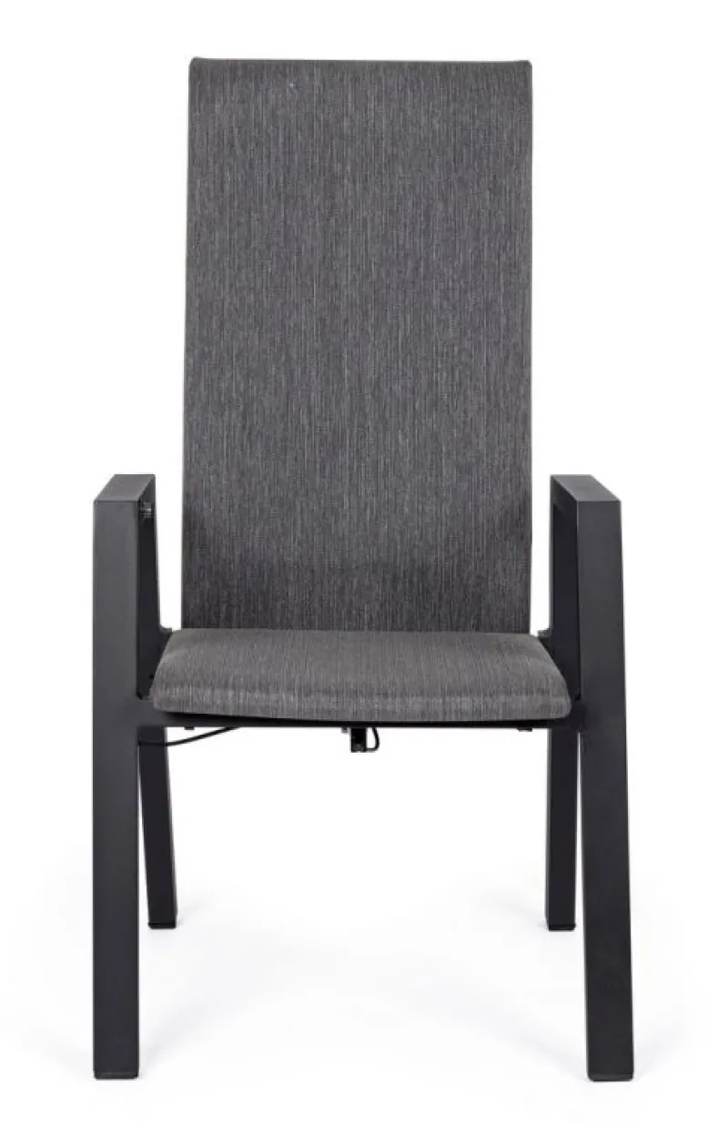 Hot Bizzotto SEDIA RECLINABILE IN ALLUMINIO ANTRACITE JX55 - ETHAN