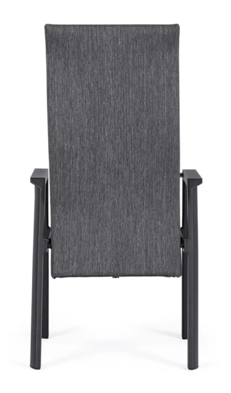 Hot Bizzotto SEDIA RECLINABILE IN ALLUMINIO ANTRACITE JX55 - ETHAN