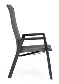 Hot Bizzotto SEDIA RECLINABILE IN ALLUMINIO ANTRACITE JX55 - ETHAN