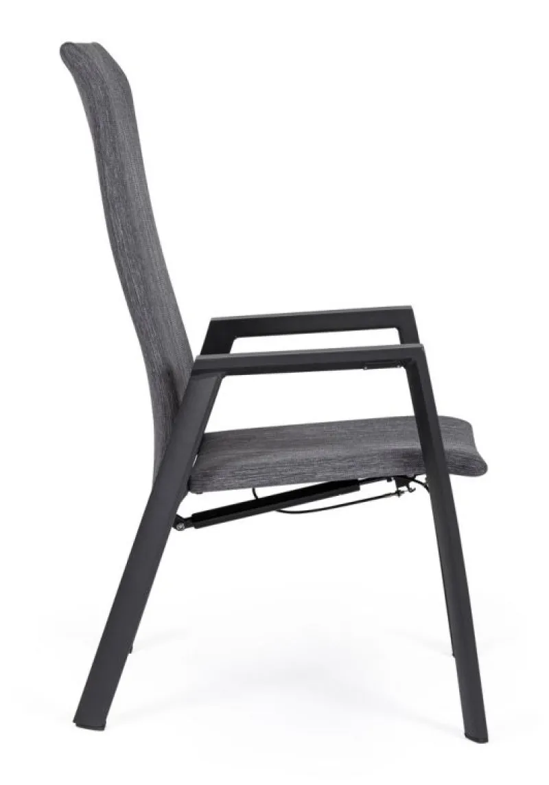 Hot Bizzotto SEDIA RECLINABILE IN ALLUMINIO ANTRACITE JX55 - ETHAN