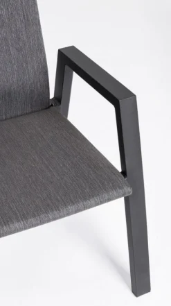 Hot Bizzotto SEDIA RECLINABILE IN ALLUMINIO ANTRACITE JX55 - ETHAN