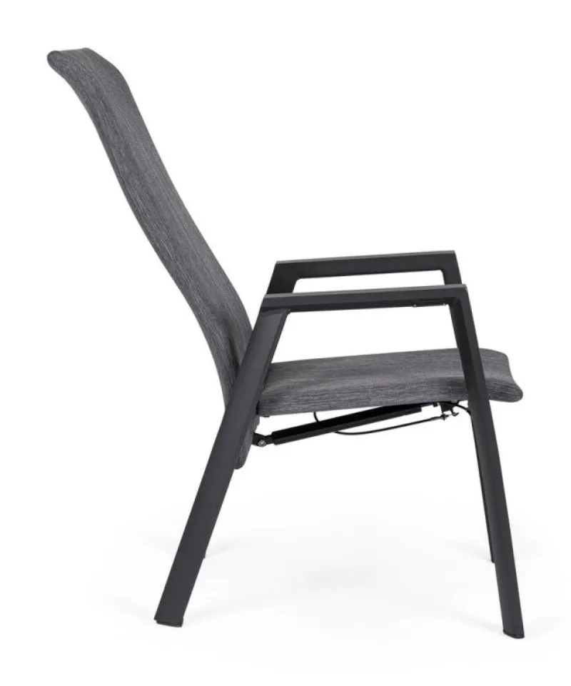 Hot Bizzotto SEDIA RECLINABILE IN ALLUMINIO ANTRACITE JX55 - ETHAN