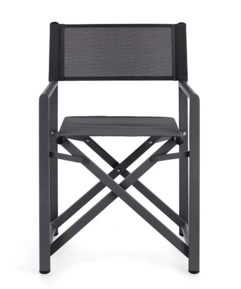 Discount Bizzotto SEDIA REGISTA IN ALLUMINIO GRIGIO SCURO - TAYLOR