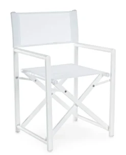Bizzotto SEDIA REGISTA IN ALLUMINIO PIEGHEVOLE BIANCA - TAYLOR