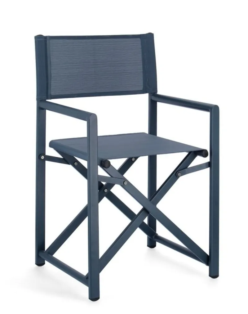 Clearance Bizzotto SEDIA REGISTA IN ALLUMINIO NAVY - TAYLOR