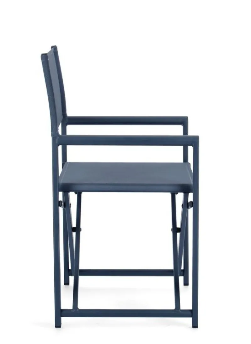 Clearance Bizzotto SEDIA REGISTA IN ALLUMINIO NAVY - TAYLOR