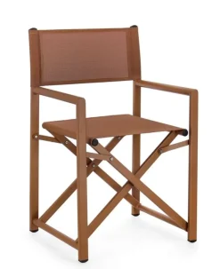 New Bizzotto SEDIA REGISTA IN ALLUMINIO PECAN - TAYLOR