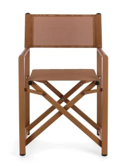 New Bizzotto SEDIA REGISTA IN ALLUMINIO PECAN - TAYLOR